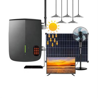 China Home Solar Home System Home Solar Panel For TV Light Mini Solar Led Light Solar Panel Home System for sale