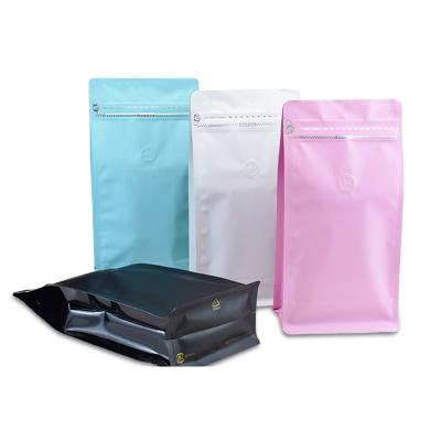 China Moisture Proof Back Up Flat Bottom Pouch Quad Sealed With Ziplock Kraft Paper Material for sale