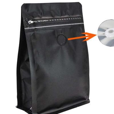 China Custom Printed Moisture Proof Flat Bottom Resealable Ziplock Top Coffee Bags With Valve Wholesale Packaging Bag for sale