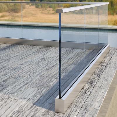 China Modern Australian Standard Certification Business Style Single Aluminum Glass Balustrade Selling Best in Southeast Asia for sale