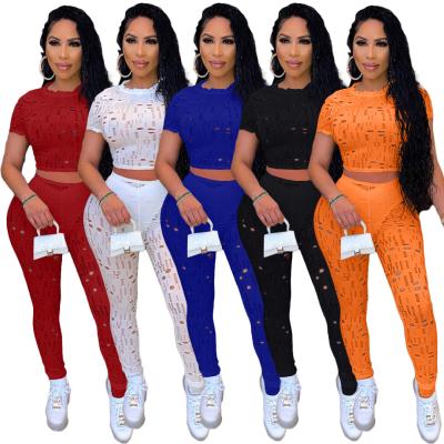 China Fashion QUICK DRY Polyester China Manufacturer Stylish Color Shorts Sheer Sleeve Jogging Long Set 2 Piece Tracksuit Women Sets for sale