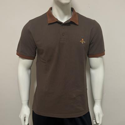 China High Quality 100 Men's Short Sleeve Polo Shirt Brand Quality China Factory Casual Summer of Your Own Anti-wrinkle Cotton Pique Custom Men Design for sale