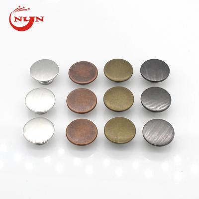 China Dry Cleaning Jeans Leg Button Buttons Classic Brass Normal Metal Logo Round Dry Cleaning Plating for sale