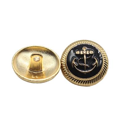 China Beautiful Dry Cleaning Antique Brass Nautical Buttons Anchor Buttons for sale