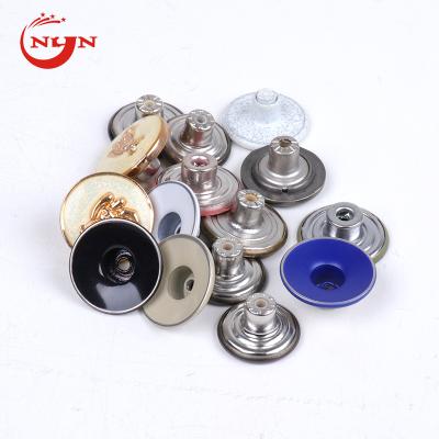 China Dry cleaning plastic inside classic jeans button with aluminum rivet for jacket for sale