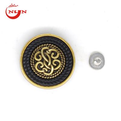 China New Design Concho Button 29mm Gold Nickel Free Black for sale