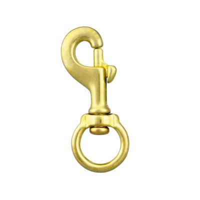 China Hot Sale Metal Swivel Solid Brass Eye Bolt Snaps Split Key Ring Spring Snaps for sale