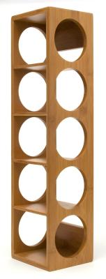 China Bamboo Stackable Wine Bottle Shelf , 5 Wine Bottle Storage Rack Eco - Friendly for sale