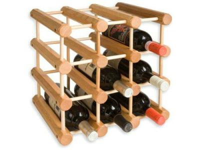 China 12 Bottle Shop Powder Coating Wooden Display Racks For Wine / Beer / Beverage for sale