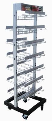 China Loja bilateral da cremalheira do shelving do metal do fio modular com ganchos múltiplos à venda