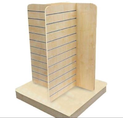 China Wood Slatwall Display Stands With Metal Hangers for Garment for sale