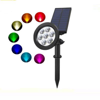 China Garden Decoration Garden Solar Light 7 LED Spot Outdoor Lighting Colorful Light for Path Garden for sale