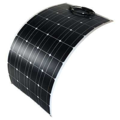 China Wholesale 100W 18V 1200mm*540mm Monocrystalline Silicon Flexible Solar Panels for sale