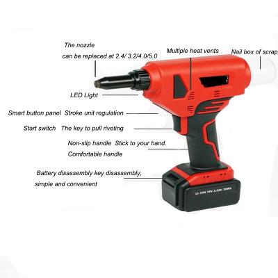 China Hot Sale 18000N Goods Blind Rivet Gun With CE Certificate Rivet Gun For Sale 2.4mm 3.2mm 4mm 5mm All Materials for sale