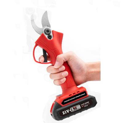 China Anti-skid Handle Brushless Pruner Bypass Garden Scissors Cordless Electric Shears for sale