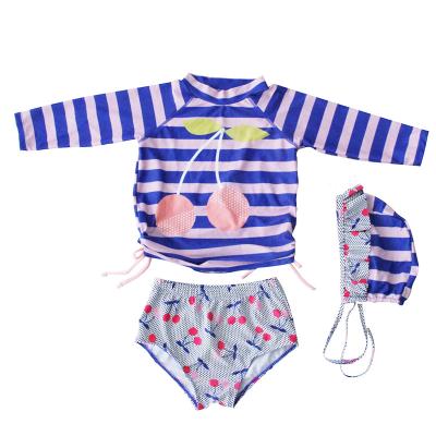 China Beautiful Cute Poonliliya 2018 Korean Anti-UV Styles 3 Pcs Bikini Kids Swimwear With Cheap Low MOQ Price for sale