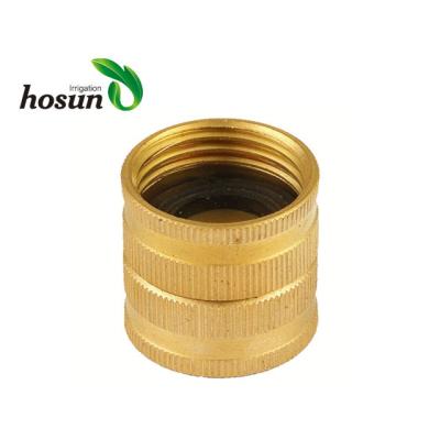 China Hose Concection High Quality Female Double Swivel Brass Garden Hose Fittings for sale