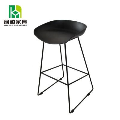 China Modern Black Wire Leg Bar Chair High Chair Cafe Bar Stool Chair for sale