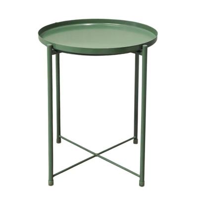 China Adjustable (Height) Customized Modern Round Metal Tray Colorful Nordic Side Table Home Coffee Table Table for sale