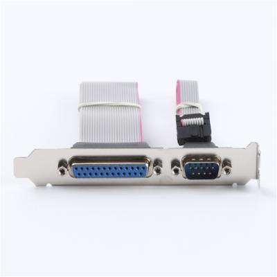 China Cable DB25 25 Pin Parallel Port Computer Chassis Bezel LPT + DB9 9 Pin Serial Port Baffle Line 0.3m for sale