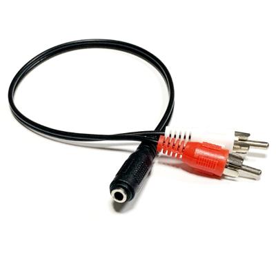 China Car Manufacturer Price 3.5mm Jack To 2RCA Stereo Male Female Audio Video Cable for sale