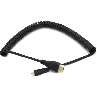 China HDTV Micro Male Cable Lead Hdtv Camera Male Tie Wire 1080p Stretchy Spring Cord 1080P for sale