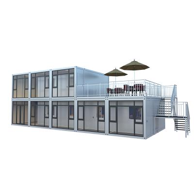 China New 2 stories container cabin house china modern container house prefab container house for sale