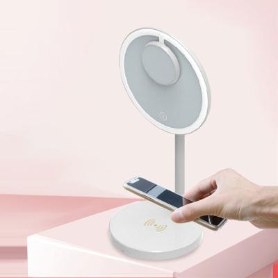 China Fashionable Makeup Mirror Lighted Wireless Fill Led Vanity Mirror with 3 Color Lights for sale