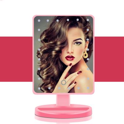 China Best Selling Lighted LED Makeup Mirror Led Private Label 3 Colors 24 Rechargeable Bulbs Available Adjust Vanity Led Mirror for sale