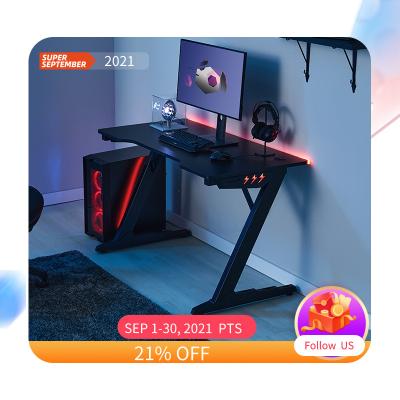 China (Other) Adjustable E-sports RGB Gaming Desk PC Gaming Desk RGB Gaming Computer Desk with RGB Lighting for sale