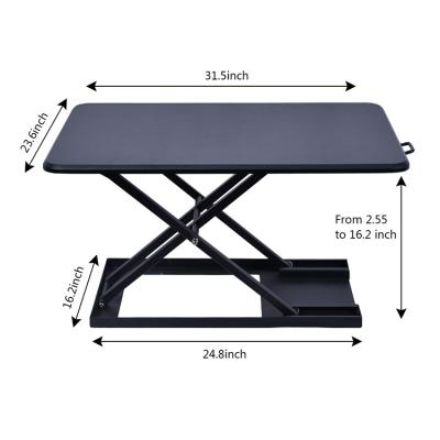 China (Height) Amazon Height Adjustable Folding Computer Desk Hot Selling Adjustable Standing Converter for sale