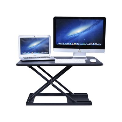 China (Size) Adjustable Sit Stand Desk Converter Portable Folding Laptop Table Adjustable Desk for sale