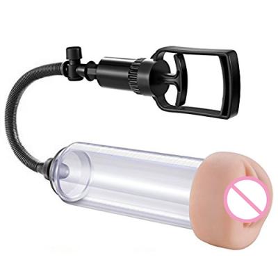 China Penis Training and Helping Erect Enlarger Male Sex Toys Manual Vagina Cover Rubber Penis Pump for Men Inrease Size for sale