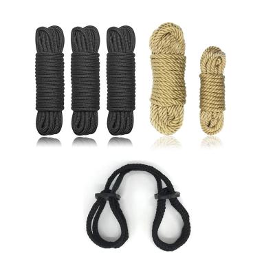 China Adult Sexy Games 5M 10m BDSM Sex Toys Hemp Nylon Silk Rope SM Adult Restraints Auxiliary Slave Training Bondage Erotic Toys For Coulples for sale