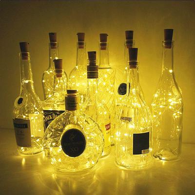 China RGB String Lights DIY, Party, Decoration, Christmas, Halloween, Wedding LED Silver Wire Fairy String Lights Wine Bottle Lights for sale