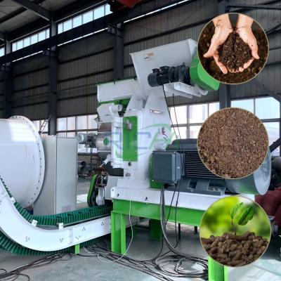 China Factory RICHI Large Ring Die 3-4 t/h Organic Fertilizer Pellet Line For Animal Droppings for sale