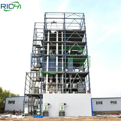 China Producing Animal Feed Pellets RICHI Industrial 1-100 t/h Grains Grass Hemp Alfalfa Anima Feed Pellet Production Line For Poultry Livestock Fish for sale