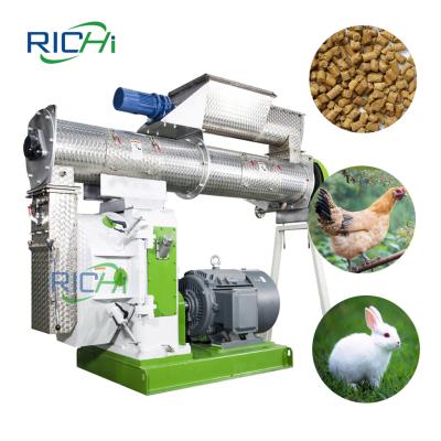 China Make Animal Feed China RICHI - 5-7T/H Alfalfa Cassava Grass Powder Food Livestock Poultry Rabbit Fodder Animal Feed Granulator Machine for sale