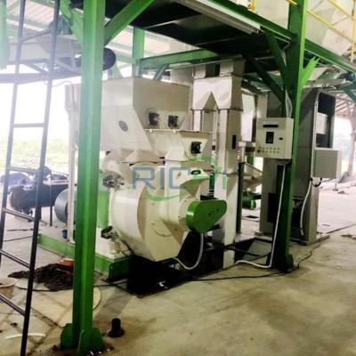 China Factory RICHI Full Automatic Fire Wood Saw Dust Burning Pellet Making Machine for sale