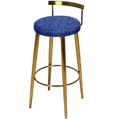 China Bar Chair Brushed To Pass High Counter Stainless Steel Bar Stool Bar Chair Chrome Gold Velvet for sale