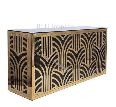 China Receprion (height) adjustable modern club furniture rectangle gold commercial counters for sale for sale