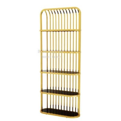 China Luxury Gold Stainless Steel Rack Wine Display Stand Wine Cabinet SR29 for sale