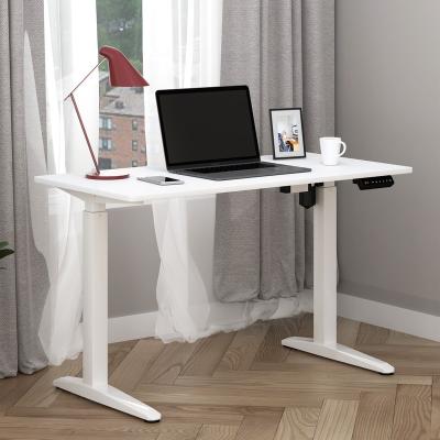 China Adjustable (height) Electric Height Adjustable Sitting and Stand up Desk Home Office Working Simple Studying Wooden Lifting Standing Computer Table for sale