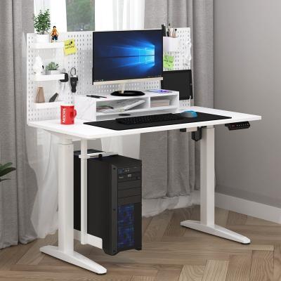 China Adjustable (height) Electric Rising Silent Height Adjustable Sitting and Stand up Desk Home Office Working Simple Studying Wooden Lifting Desk for sale