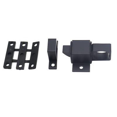 China Black Color Flush Bolt Lock Aluminum Alloy Material With Accessories for sale