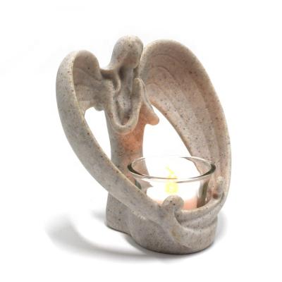 China Europe Angel Memorial Gifts Angel Tealight Candle Holder With Led Flickering For Memory Home Decorations for sale