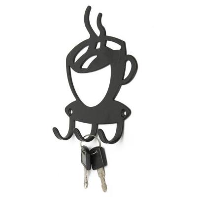 China food & Metal 3-Hook Holder Coffee Mug Hanger Wall Mount Home Office Master Beverage Organizer for sale