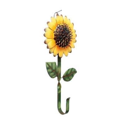 China Europe Home Decor Sunflower Metal Head Hook for sale