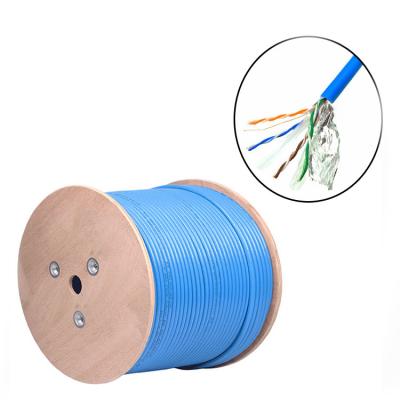 China Computer Networks Telecommunication Cable Cat 6 Cable Roll 305m Pure Copper For Ethernet Super Thin White Blue Black Purple Red Red Color for sale