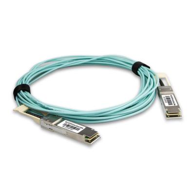 China Inside 100G QSFP28 Active Fiber Optic Cable OM3 Compliant with SFF-8636 Full Rev. 10 Diagnostics Monitor Interface Support 100-Gbps 2.7 Digital for sale